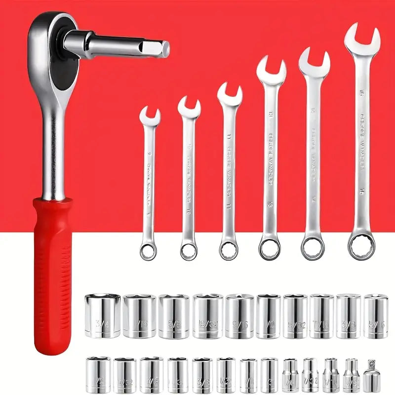 198pcs Home Tool Kit with Toolbox-Essential Hand Tools Set for Household, Auto & Bike Repairs Halloween and Christmas Gift for DIY Enthusiasts
